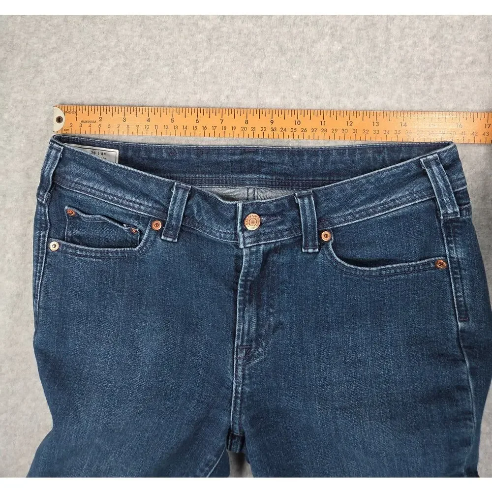 GAP Women's '70s Flare Jeans Low Rise Blue Denim Size 29 8R Stretch Vintage Styl